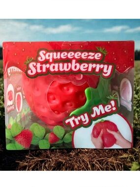 Sunny Days Jumbo Squeezy Strawberry Squishy Toy Stress Relief Sensory Fun